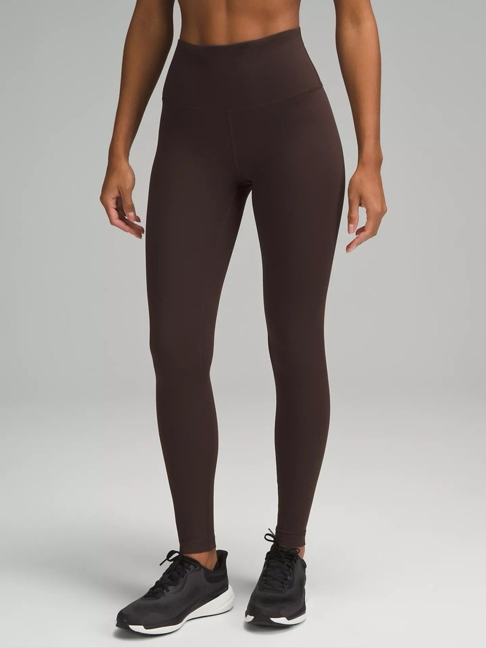 Lululemon Wunder Train High Rise Tight Dark Plum Brown Side Pocket Leggings 6